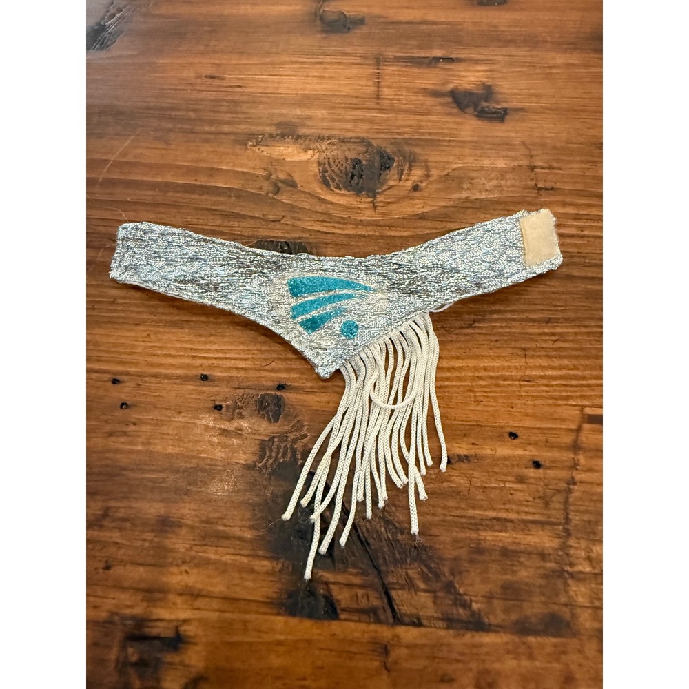Vintage Jem and the Holograms Silver And Blue Belt with Fringe